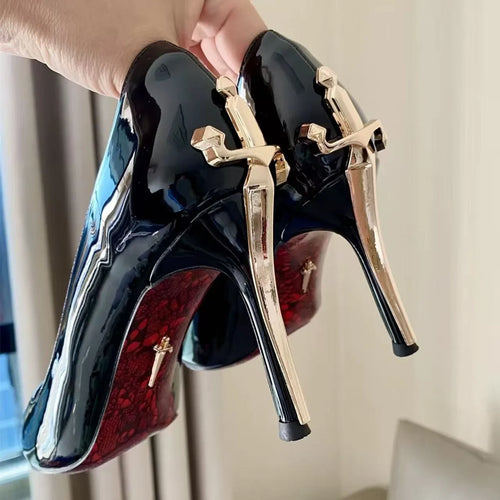 Sword Hardware Pointed-Toe Stiletto Pumps
