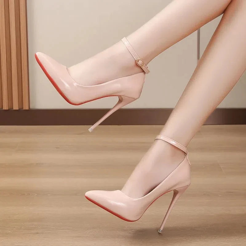 Pearl Chain Stiletto Pumps