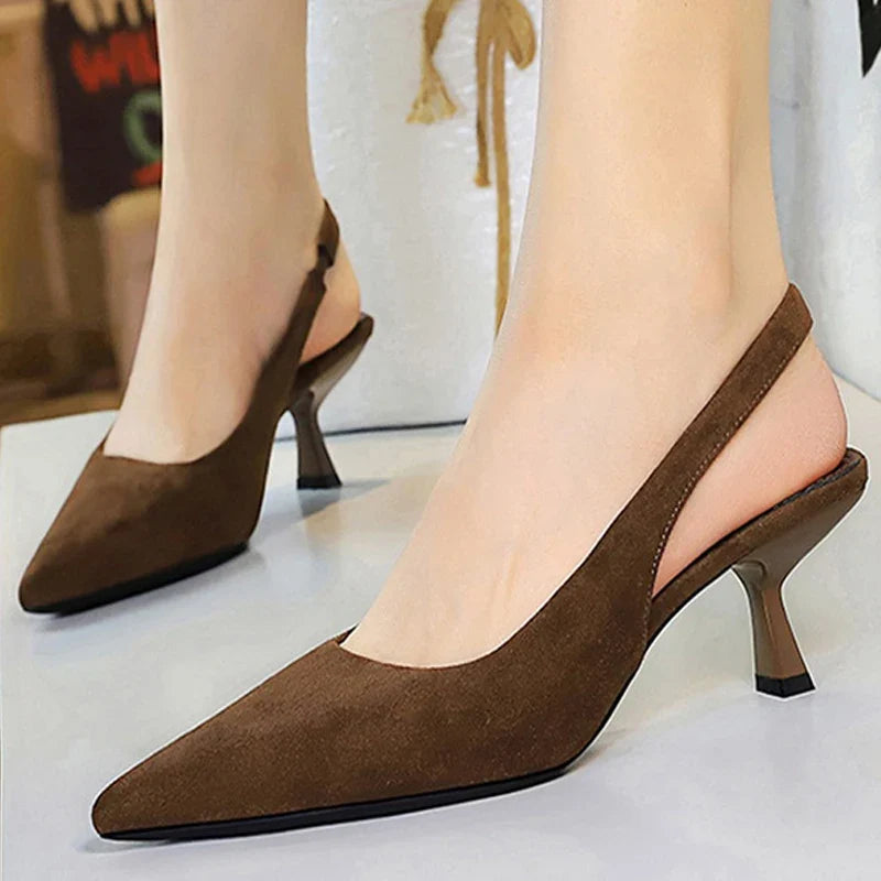 Pointed Toe Slingback Pumps