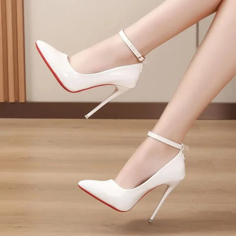 Pearl Chain Stiletto Pumps