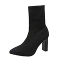 Pointed Toe Sock Ankle Boots