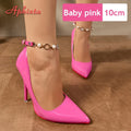 Pearl Chain Stiletto Pumps