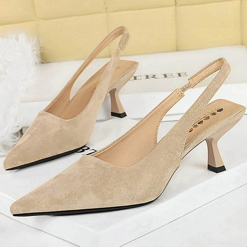 Pointed Toe Slingback Pumps