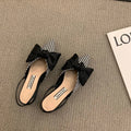 Bow Pointed-Toe Slingback Heels